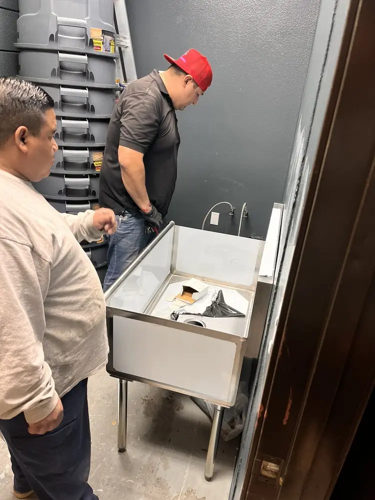 Commercial plumbing and sink installation in The Island at Ocotillo